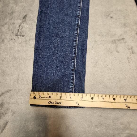 Levis 711 Skinny Jeans Womens 29 Blue Distressed Stretch Denim Mid Rise Pants - Picture 6 of 11